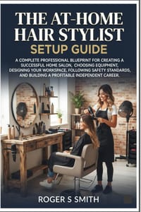 The At-Home Hair Stylist Setup Guide: A Complete Professional Blueprint for Creating a Successful Home Salon, Choosing Equipment, Designing Your Works cover