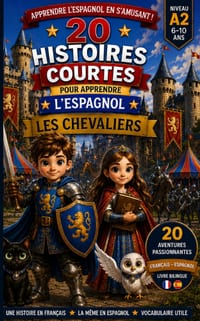 20 histoires courtes pour apprendre l'espagnol: Les chevaliers cover