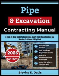 Pipe & Excavation Contracting Manual: A Step-By-Step Guide To Excavation Safety, Soil Classification, And Winning Profitable Utility Work cover