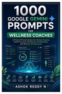 1000 Google Gemini Prompts for Wellness Coaches: A Practical Prompt Library for Lifestyle Coaches, Health Coaches, Mindfulness Professionals, and Well cover