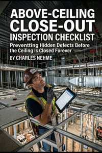Above-Ceiling Close-Out Inspection Checklist: Preventing Hidden Defects Before the Ceiling Is Closed Forever cover