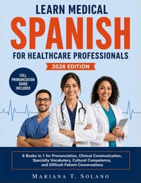 Learn Medical Spanish for Healthcare Professionals, 2026 Edition: 6 Books in 1 for Pronunciation, Clinical Communication, Specialty Vocabulary, Cultur cover