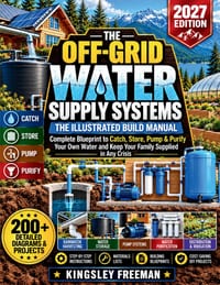 Off-Grid Water Supply Systems: The Illustrated Build Manual: Complete Blueprint to Catch, Store, Pump & Purify Your Own Water and Keep Your Family Sup cover
