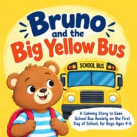 Bruno and the Big Yellow Bus: A Calming Story to Ease School Bus Anxiety on the First Day of School, for Boys Ages 4-6 cover