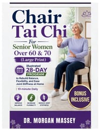 Chair Tai Chi For Senior Women Over 60 & 70 (Large Print): Illustrated 28-Day Program to Rebuild Balance, Flexibility, and Ease Joint Stiffness at Hom cover