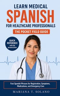 Learn Medical Spanish for Healthcare Professionals, The Pocket Field Guide: Fast Spanish Phrases for Registration, Symptoms, Medications, and Emergenc cover
