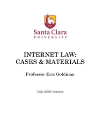 Internet Law: Cases & Materials (2026 Edition) cover