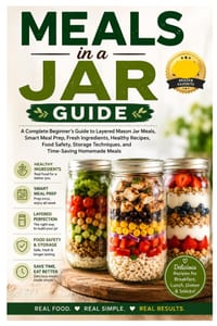 Meals in a Jar Guide: A Complete Beginner's Guide to Layered Mason Jar Meals, Smart Meal Prep, Fresh Ingredients, Healthy Recipes, Food Safety, Storag cover