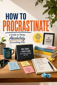 How to Procrastinate (Self-Help Satire): A Humorous Guide to Doing Absolutely Everything Else That Might Actually Make You More Productive cover