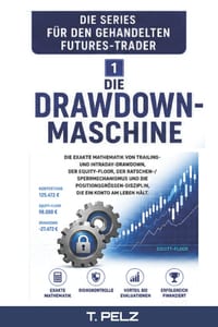 DIE DRAWDOWN-MASCHINE (DER "FUNDED FUTURES TRADER" Buch 1): Die exakte Mathematik des Trailing Drawdown, der Mindestkapitalgrenze und warum finanziert cover