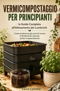 Vermicompostaggio per Principianti: la Guida Completa all'Allevamento dei Lombrichi: Come trasformare gli scarti di cucina in fertilizzante naturale, cover