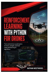 Reinforcement Learning with Python for Drones: Train Autonomous Quadcopters to Hover, Navigate, and Land Using Self-Learning AI Algorithms cover