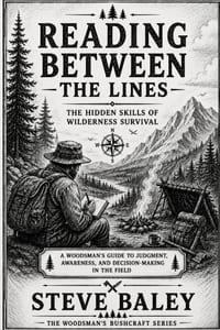 Reading Between the Lines: The Hidden Skills of Wilderness Survival A Woodsman's Bushcraft Guide to Judgment, Awareness, and Decision-Making in the Fi cover