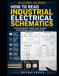 How to Read Industrial Electrical Schematics: A Practical Guide to Ladder Logic, Control Circuits, Symbols, Power Drawings, and PLC Wiring cover