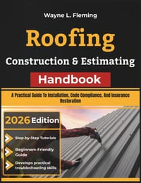 Roofing Construction & Estimating Handbook: A Practical Guide To Installation, Code Compliance, And Insurance Restoration cover