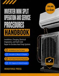 Inverter Mini Split Operation and Service Procedures Handbook: Installation, Charging, Electrical Diagnostics, and Fault-Code Repair for Ductless Heat cover