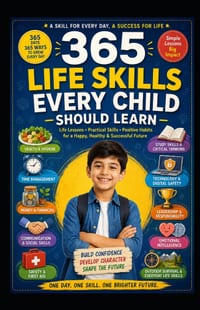 365 Life Skills Every Child Should Learn: A Daily Guide to Building Confidence, Independence, Safety, Responsibility, and Success cover