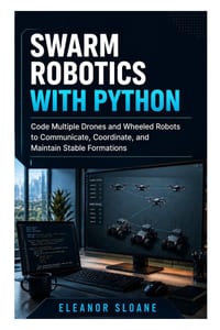 Swarm Robotics with Python: Code Multiple Drones and Wheeled Robots to Communicate, Coordinate, and Maintain Stable Formations cover