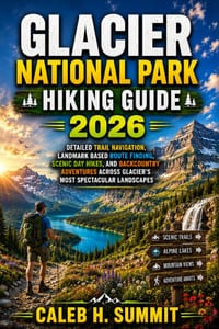 Glacier National Park Hiking Guide 2026: Detailed Trail Navigation, Landmark Based Route Finding, Scenic Day Hikes, and Backcountry Adventures Across cover