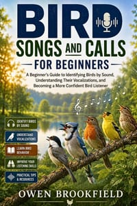 Bird Songs and Calls for Beginners: A Beginner's Guide to Identifying Birds by Sound, Understanding Their Vocalizations, and Becoming a More Confident cover