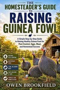 The Homesteader's Guide to Raising Guinea Fowl: A Simple Step-by-Step Guide to Raising Healthy Guinea Fowl for Pest Control, Eggs, Meat, and Homestead cover