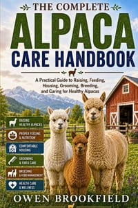 The Complete Alpaca Care Handbook: A Practical Guide to Raising, Feeding, Housing, Grooming, Breeding, and Caring for Healthy Alpacas cover
