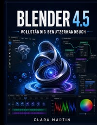Blender 4.5 Vollständig Benutzerhandbuch: Eine Schritt-für-Schritt-Anleitung für 3D-Modellierung, Animation, Rendering und Geometrie-Nodes in der neue cover