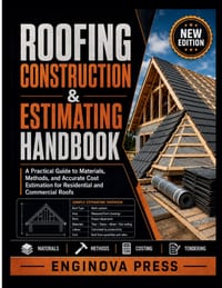 Roofing Construction & Estimating Handbook: A Practical Guide to Materials, Methods, and Accurate Cost Estimation for Residential and Commercial Roofs cover