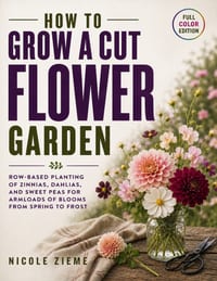 How To Grow a Cut Flower Garden: Row-Based Planting of Zinnias, Dahlias, and Sweet Peas for Armloads of Blooms from Spring to Frost cover