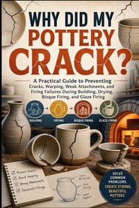 Why Did My Pottery Crack?: A Practical Guide to Preventing Cracks, Warping, Weak Attachments, and Firing Failures During Building, Drying, Bisque Firi cover
