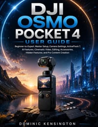 DJI Osmo Pocket 4 User Guide: Beginner-to-Expert, Master Setup, Camera Settings, ActiveTrack 7, AI Features, Cinematic Video, Editing, Accessories, Hi cover