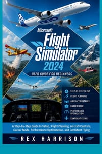 Microsoft Flight Simulator 2024 User Guide for Beginners: A Step-by-Step Guide to Setup, Flight Planning, Aircraft Controls, Career Mode, Performance cover