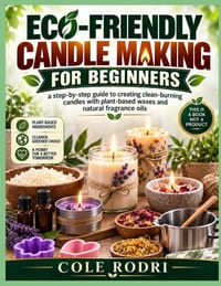 Eco-Friendly Candle Making for Beginners: A Step-by-Step Guide to Creating Clean-Burning Candles with Plant-Based Waxes and Natural Fragrance Oils cover
