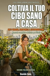 Coltiva il tuo cibo sano a casa: Orto urbano, idroponica e autoproduzione: manuale completo adattato per l'Italia cover