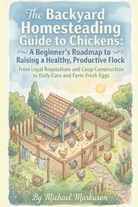 The Backyard Homesteading Guide to Chickens: A Beginner's Roadmap to Raising a Healthy, Productive Flock: From Legal Regulations and Coop Construction cover