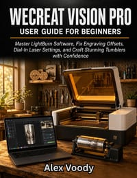WeCreat Vision Pro User Guide for Beginners: Master LightBurn Software, Fix Engraving Offsets, Dial-In Laser Settings, and Craft Stunning Tumblers wit cover