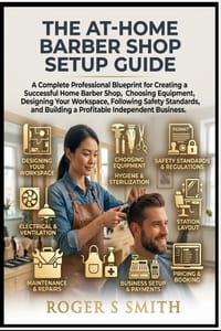 The At-Home Barber Shop Setup Guide: A Complete Professional Blueprint for Creating a Successful Home Barber Shop, Choosing Equipment, Designing Your cover