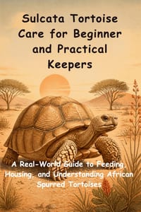 Sulcata Tortoise Care for Beginner and Practical Keepers: A Real-World Guide to Feeding, Housing, and Understanding African Spurred Tortoises cover