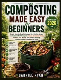 Composting Made Easy for Beginners: Simple Step-by-Step Methods to Turn Kitchen Scraps into Nutrient-Rich Compost, Reduce Household Waste, Improve Soi cover