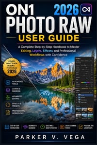 On1 Photo Raw 2026 User Guide: A Complete Step-by-Step Handbook to Master Editing, Layers, Effects and Professional Workflows with Confidence cover