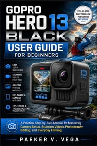 Gopro Hero 13 Black User Guide for Beginners: A Practical Step-by-Step Manual for Mastering Camera Setup, Stunning Videos, Photography, Editing, and E cover