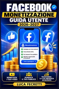 Facebook Monetizzazione Guida Utente 2026-2027: Strategie Pratiche per Guadagnare Online con Contenuti Digitali, Inserzioni e Strumenti di Business pe cover