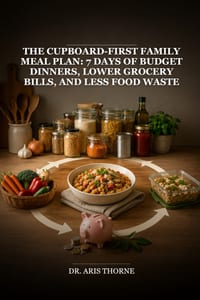 The Cupboard-First Family Meal Plan: 7 Days of Budget Dinners, Lower Grocery Bills, and Less Food Waste cover