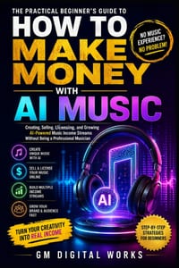 How to Make Money with AI Music: The Practical Beginner's Guide to Creating, Selling, Licensing, and Growing AI-Powered Music Income Streams Without B cover