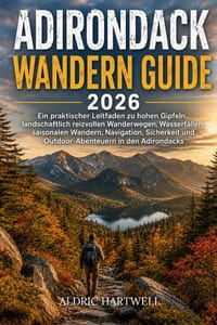 Adirondack Wandern Guide 2026: Ein praktischer Leitfaden zu hohen Gipfeln, landschaftlich reizvollen Wanderwegen, Wasserfällen, saisonalen Wandern, Na cover