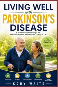 Living Well with Parkinson's Disease: A Practical Guide to Daily Care, Exercise, Nutrition, Mobility, and Quality of Life cover