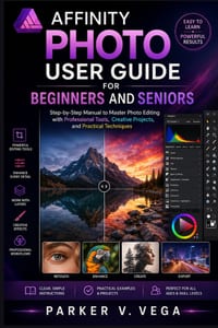 Affinity Photo User Guide for Beginners and Seniors: Step-by-Step Manual to Master Photo Editing with Professional Tools, Creative Projects, and Pract cover