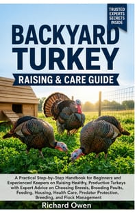Backyard Turkey Raising & Care Guide: A Practical Step-by-Step Handbook for Beginners and Experienced Keepers on Raising Healthy, Productive Turkeys w cover