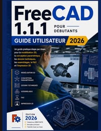 FreeCAD 1.1.1 Pour d�butant Guide de l'utilisateur 2026: Guide pratique �tape par �tape de la mod�lisation 3D, de la conception param�trique, des dess cover