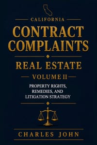 California Contract Complaints: Real Estate Volume II cover